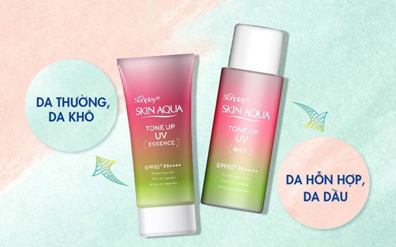 Tinh chất chống nắng hiệu chỉnh sắc da Sunplay Tone Up Happiness Aura Rose SPF 50+/PA++++