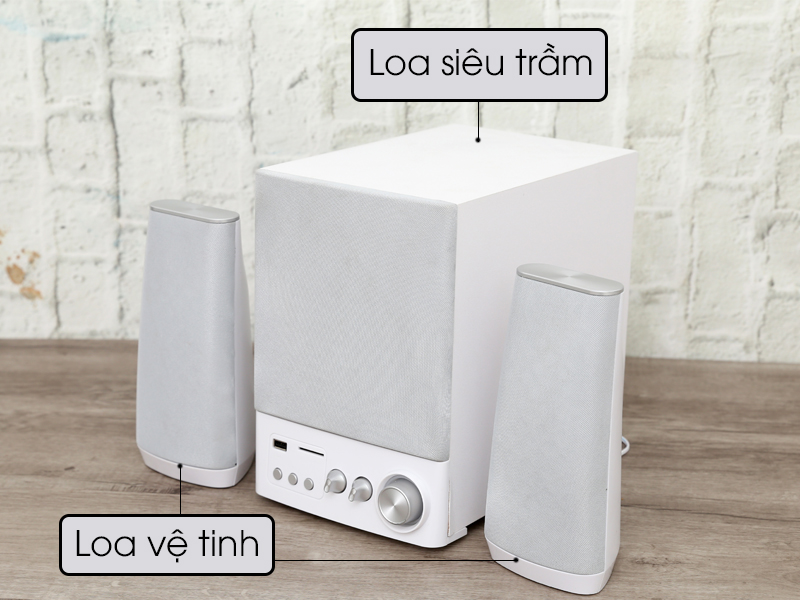 Loa vi tính 2.1 Enkor E900 Bạc