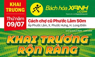 Cửa hàng Bách hoá XANH tại Ấp Phước Lâm, Xã Phước Hưng, Huyện Long Điền khai trương ngày 09/07/2020