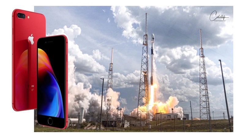 Khoảnh khắc phóng tên lửa Falcon 9 được chụp bằng iPhone 8 Plus