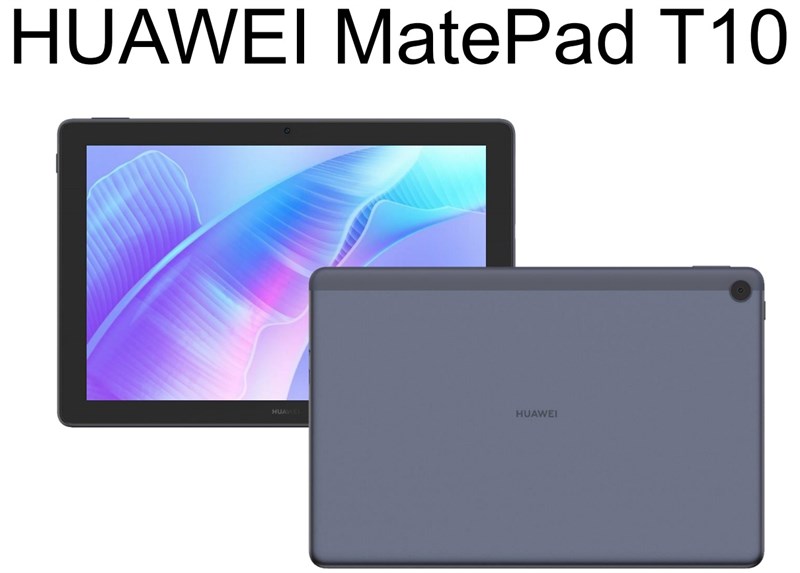 Bộ đôi máy tính bảng Huawei MatePad T10 và MatePad T10s lộ thiết kế kèm cấu hình với chip Kirin 710A