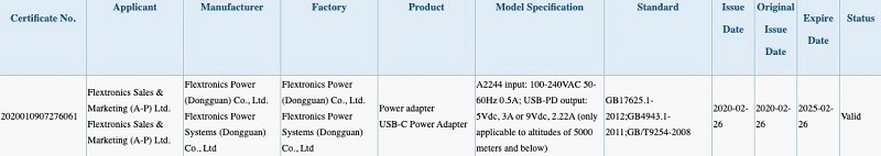 bộ sạc 20W