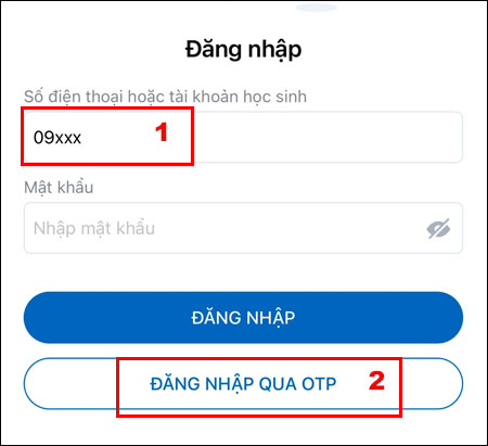 Đăng nhập bằng mã OTP