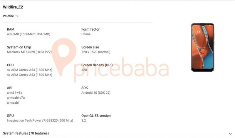 HTC chuẩn bị tung ra smartphone giá rẻ với tên gọi Wildfire E2, dùng chip Helio P22, RAM 4 GB và chạy Android 10 HTC chuẩn bị tung ra smartphone giá rẻ với tên gọi Wildfire E2, dùng chip Helio P22, RAM 4 GB và chạy Android 10