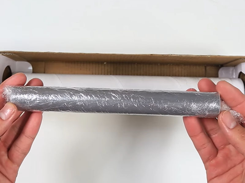 dùng màng nilong thực phẩm để bao phủ toàn thân của ống 