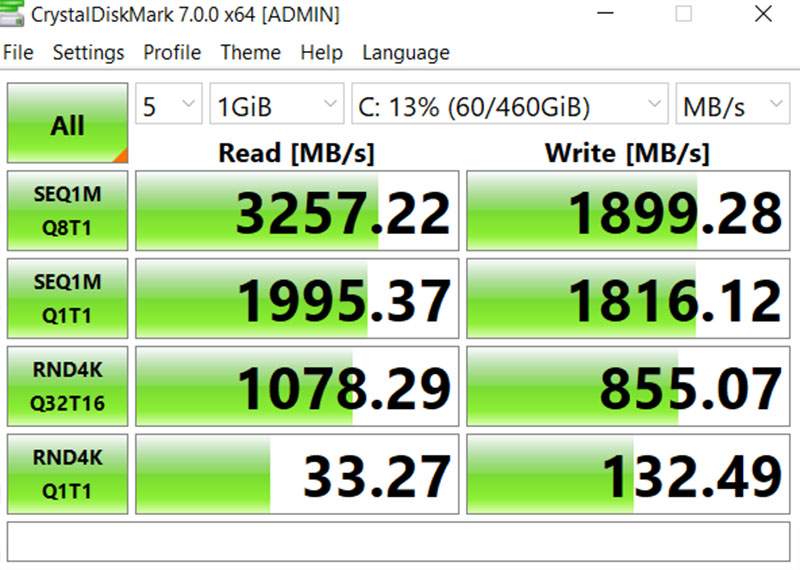 Đo tốc độ đọc ghi bằng Crystal DiskMark