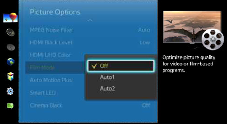 Hướng dẫn cách bật Film Mode trên tivi Samsung 6