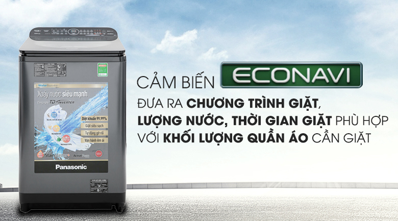 Cảm biến Econavi tự đưa ra chương trình giặt phù hợp với khối lượng quần áo Các điểm nhấn nổi bật trên máy giặt Panasonic 2020 > Cảm biến Econavi tự đưa ra chương trình giặt phù hợp với khối lượng quần áo