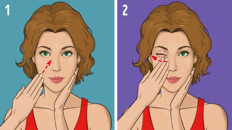 Massage hình bầu dục của khuôn mặt