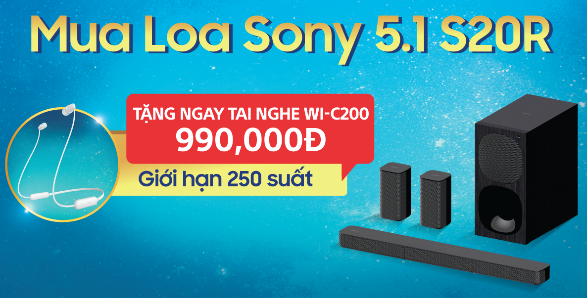 Mua Loa Sony tặng kèm tai nghe Sony trị giá 990.000đ
