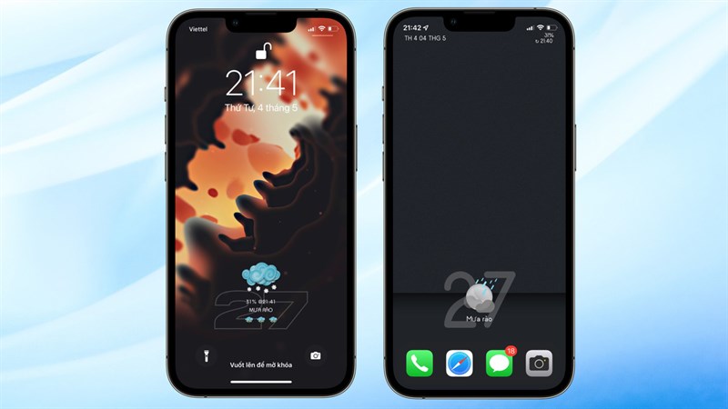Cách hiện thời tiết trên màn hình khóa iPhone Cách hiện thời tiết trên màn hình khóa iPhone