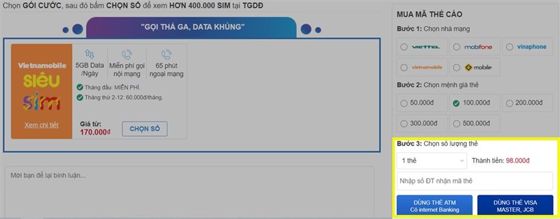 MUA THẺ CÀO ĐT