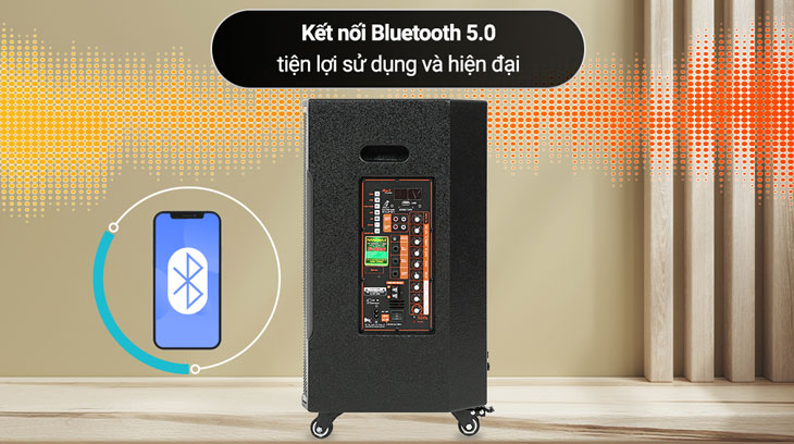 Loa kéo Karaoke Nanomax S-820 có thể kết nối Bluetooth 5.0 mượt mà