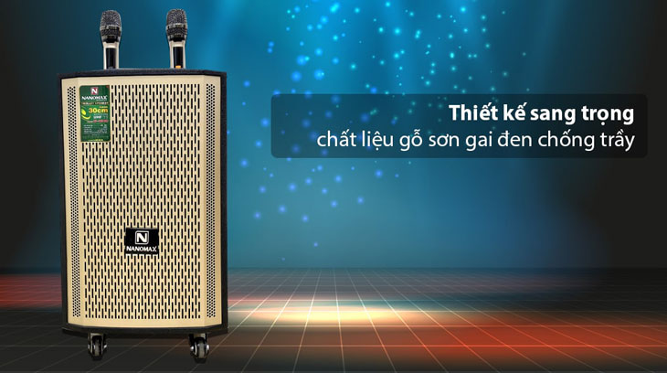 Loa Kéo Karaoke Nanomax S-800 có thiết kế sang trọng và bền đẹp