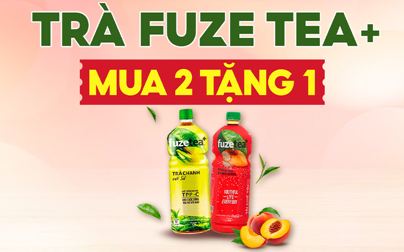 Trà Fuze Tea+ mua 2 tặng 1