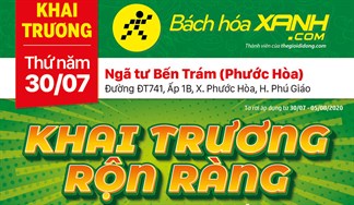 Cửa hàng Bách hoá XANH tại Đường ĐT741, Ấp 1B, Xã Phước Hoà, Phú Giáo,Bình Dương khai trương ngày 30/07/2020