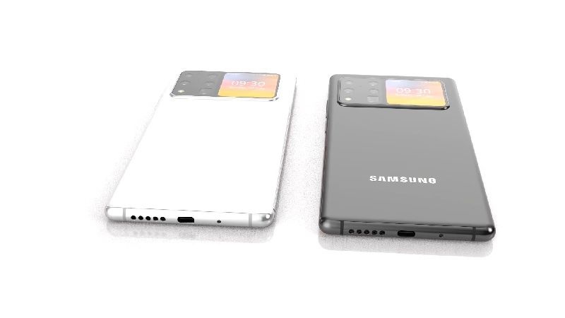 Màu trắng và đen trên Samsung Galaxy S30 Ultra