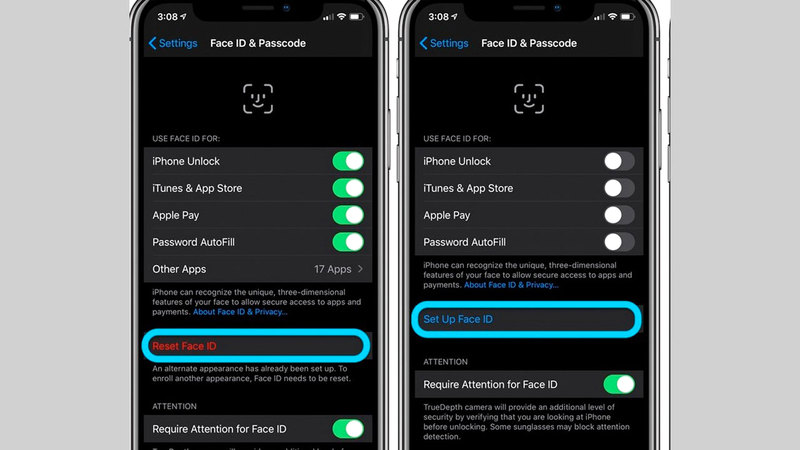 Mở Face ID trên Iphone
