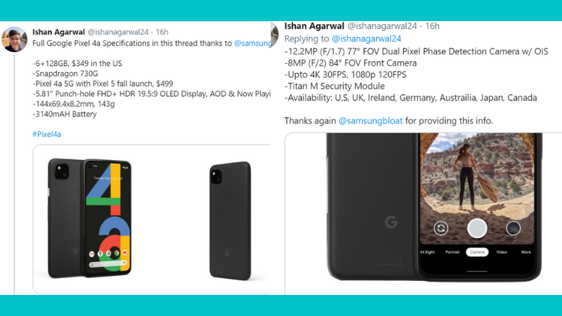 Google Pixel 4a bất ngờ bị rò rỉ thông số kỹ thuật Google Pixel 4a bất ngờ bị rò rỉ thông số kỹ thuật