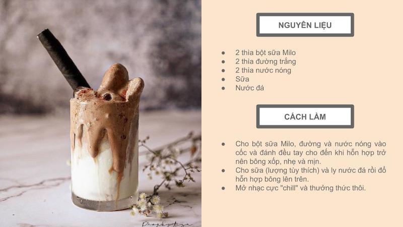 Công thức làm món Dalgona Milo