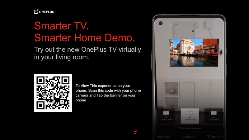 Tính năng Home Demo có thể dễ dàng lựa chọn kích thước TV tại nhà
