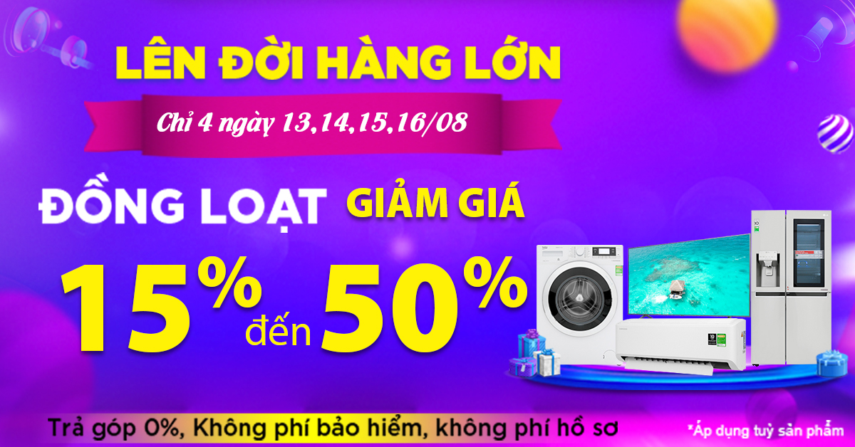 Flash Sale cuối tuần: 1500 suất tủ lạnh, máy giặt giảm SỐC đến 40% | Tin khuyến  mãi
