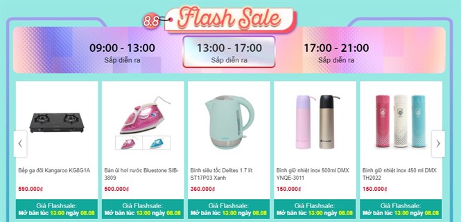 Hot Sale 8.8, Gia dụng giảm SỐC đồng giá 88K duy nhất tại Điện máy XANH