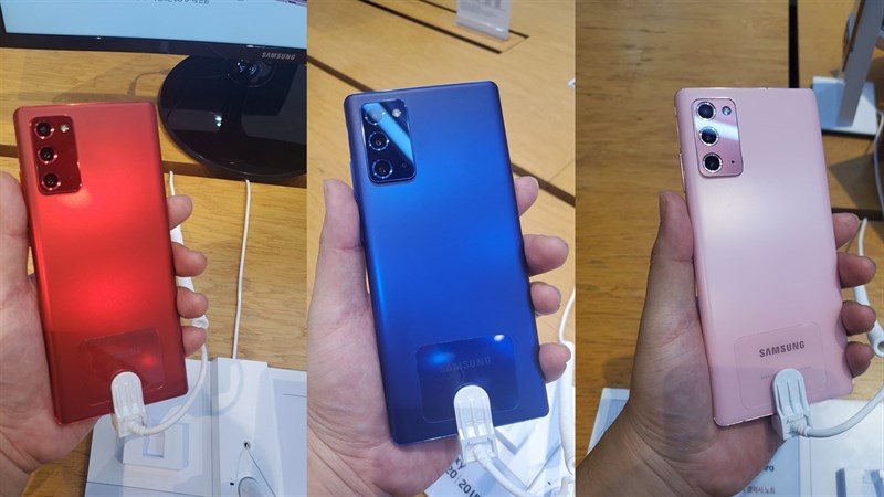 Ảnh trên tay Galaxy Note 20 phiên bản màu đỏ, xanh và hồng Ảnh trên tay Galaxy Note 20 phiên bản màu đỏ, xanh và hồng