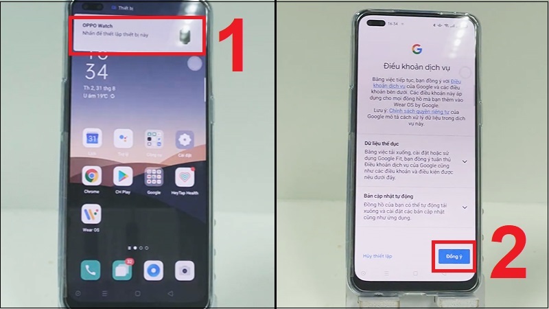 Hướng dẫn kết nối OPPO Watch với điện thoại Android và iOS đơn giản nhất > Bước 2: Trên điện thoại, bạn truy cập ứng dụng Wear OS by Google