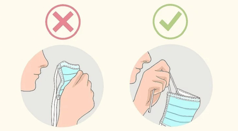 Hãy chắc chắn rằng bạn đã mang và tháo khẩu trang đúng cách