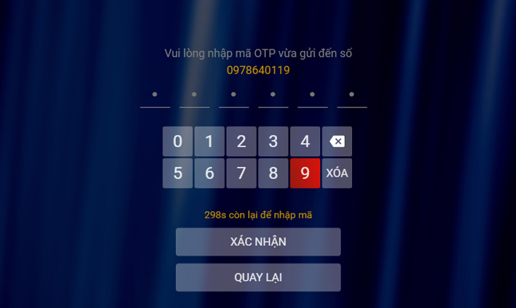 Nhập mã OTP