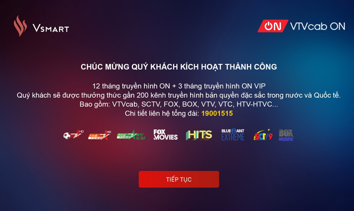 Hiển thị kết quả thông báo thành công