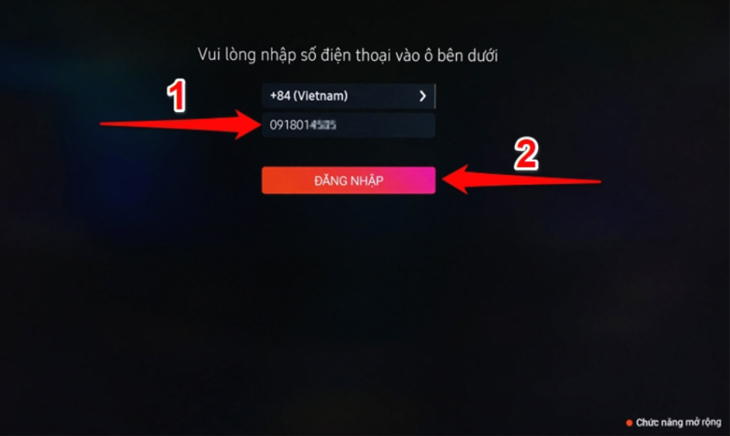 Nhập số điện thoại để kích hoạt