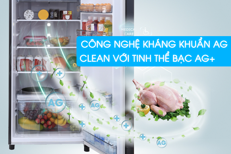  công nghệ kháng khuẩn Ag Clean với tinh thể bạc Ag+