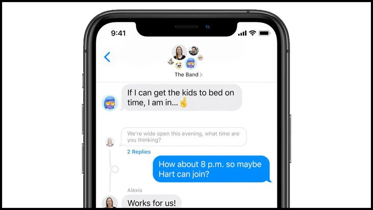 5 tính năng xịn xò mới của Messages trên iOS 14 iFan không nên bỏ lỡ > Phản hồi trực tiếp tin nhắn trên Messages