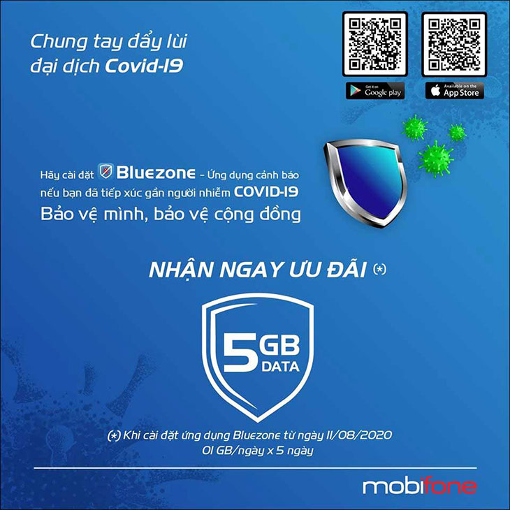 Hướng dẫn nhận ngay 5GB data miễn phí khi cài ứng dụng Bluezone