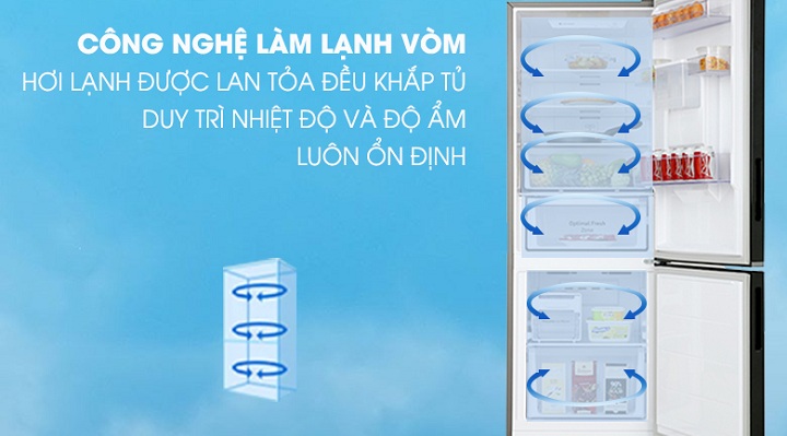 Công nghệ làm lạnh vòm Tổng quan các điểm nổi bật của dòng tủ lạnh Samsung 2020 > Công nghệ làm lạnh vòm