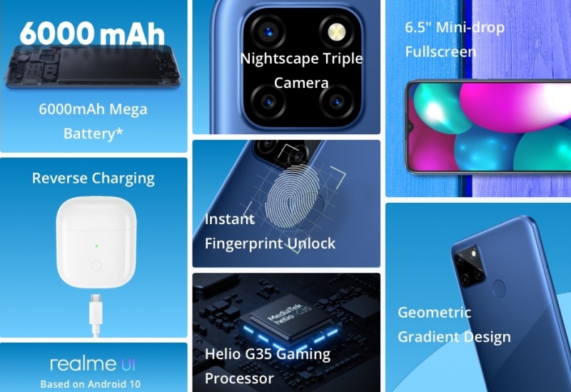 Realme C12 ra mắt: 3 camera sau, dùng chip giống Realme C11 và C15, pin khủng 6.000 mAh, giá chỉ 2.9 triệu đồng