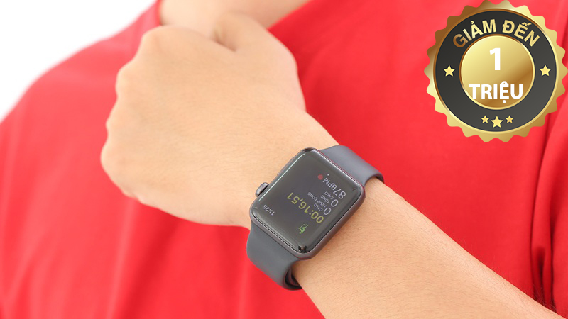 Apple Watch S3 GPS 42mm viền nhôm xám dây cao su Apple Watch S3 GPS 42mm viền nhôm xám dây cao su