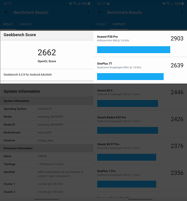 Điểm hiệu năng đo bằng Geekbench 5 của Samsung Galaxy Note20 Ultra Điểm hiệu năng đo bằng Geekbench 5 của Samsung Galaxy Note20 Ultra