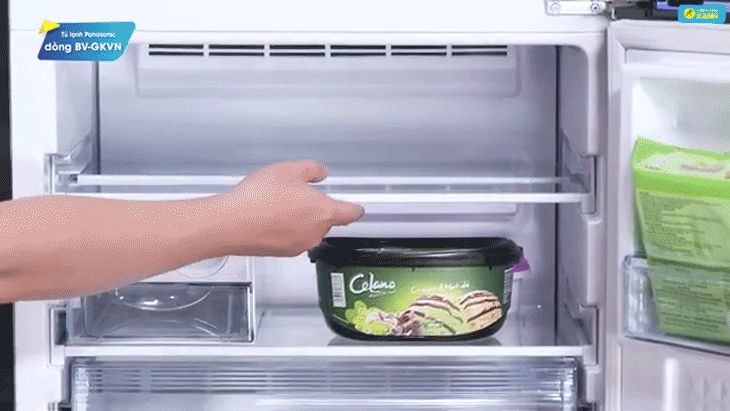 Khay kính ngăn đá linh hoạt -  Dòng tủ lạnh Panasonic NR-BV0GKVN