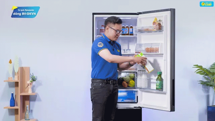 Thiết kế ngăn lạnh cửa tủ - Dòng tủ lạnh Panasonic NR-BV0GKVN