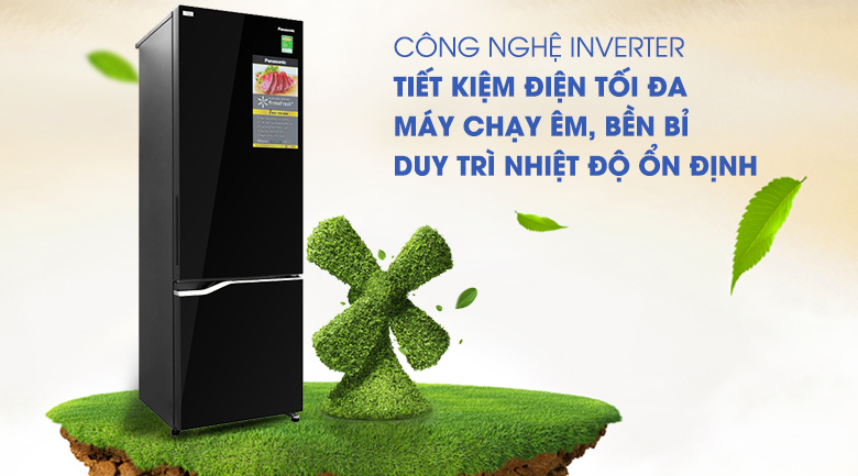 Vận hành hiệu quả với công nghệ Inverter - Dòng tủ lạnh Panasonic NR-BV0GKVN