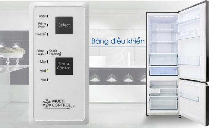 Bảng điều khiển nút nhấn - Dòng tủ lạnh Panasonic NR-BV0GKVN