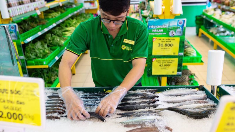 Gian hàng tươi sống tại Bách hóa xanh Gian hàng tươi sống tại Bách hóa xanh