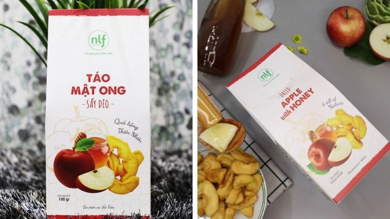 Táo mật ong sấy dẻo Nong Lam Food hộp 100g