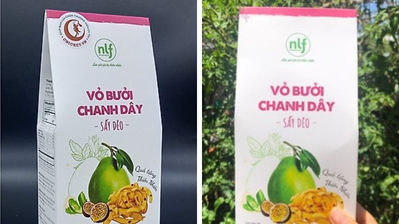 Vỏ bưởi chanh dây sấy dẻo Nong Lam Food hộp 100g