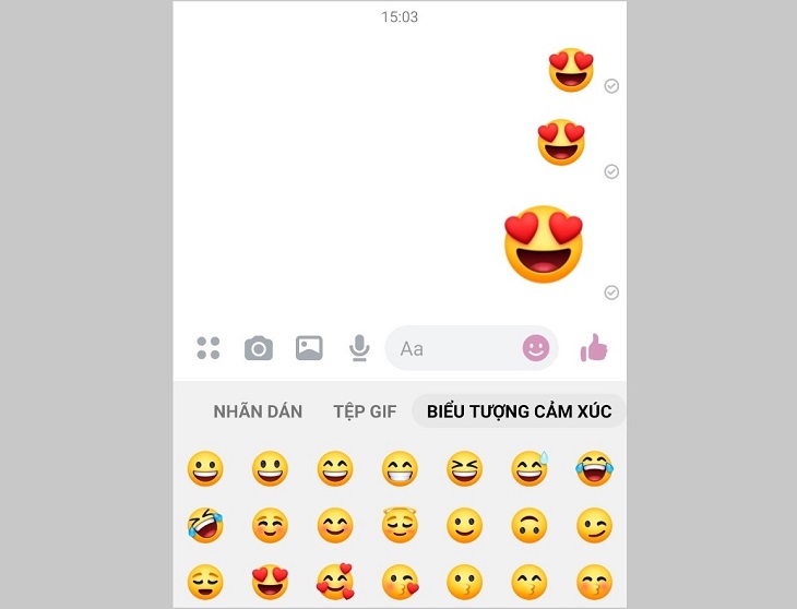 Điều chỉnh kích thước của emoji