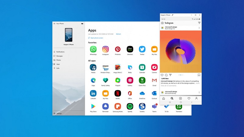 Microsoft tung ra bản cập nhật mới dành cho ứng dụng Your Phone Microsoft tung ra bản cập nhật mới dành cho ứng dụng Your Phone