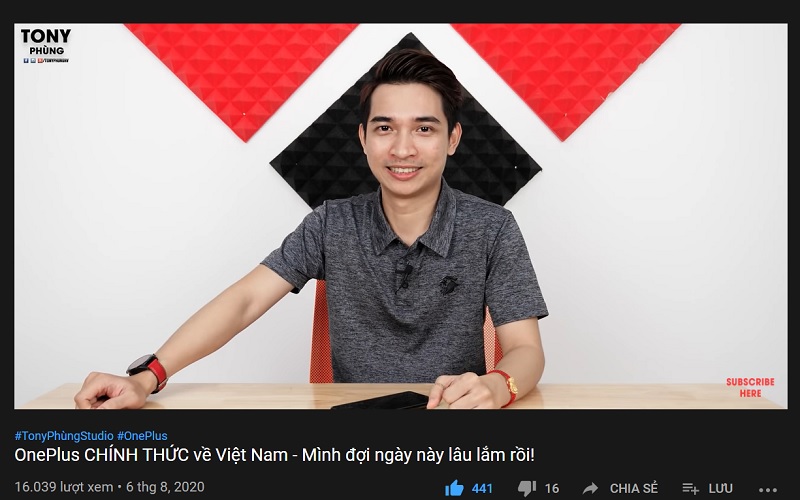 Ảnh chụp màn hình từ Kênh Tony Phùng Studio